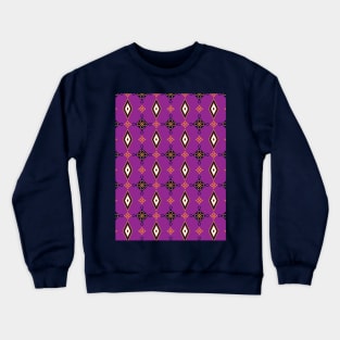 Repeat pattern on purple background Crewneck Sweatshirt